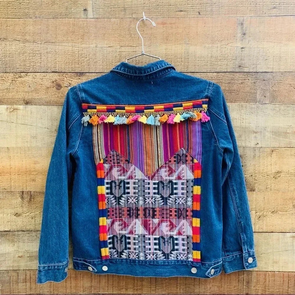 Honey Punch Huipil/Tassel Jean Jacket - Picture 1 of 8